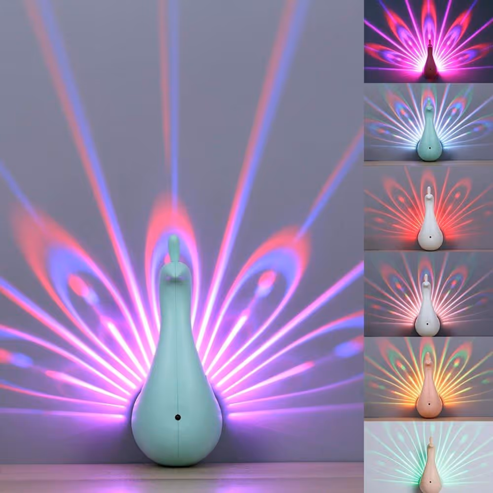 Peacock LED Projector Wall Light